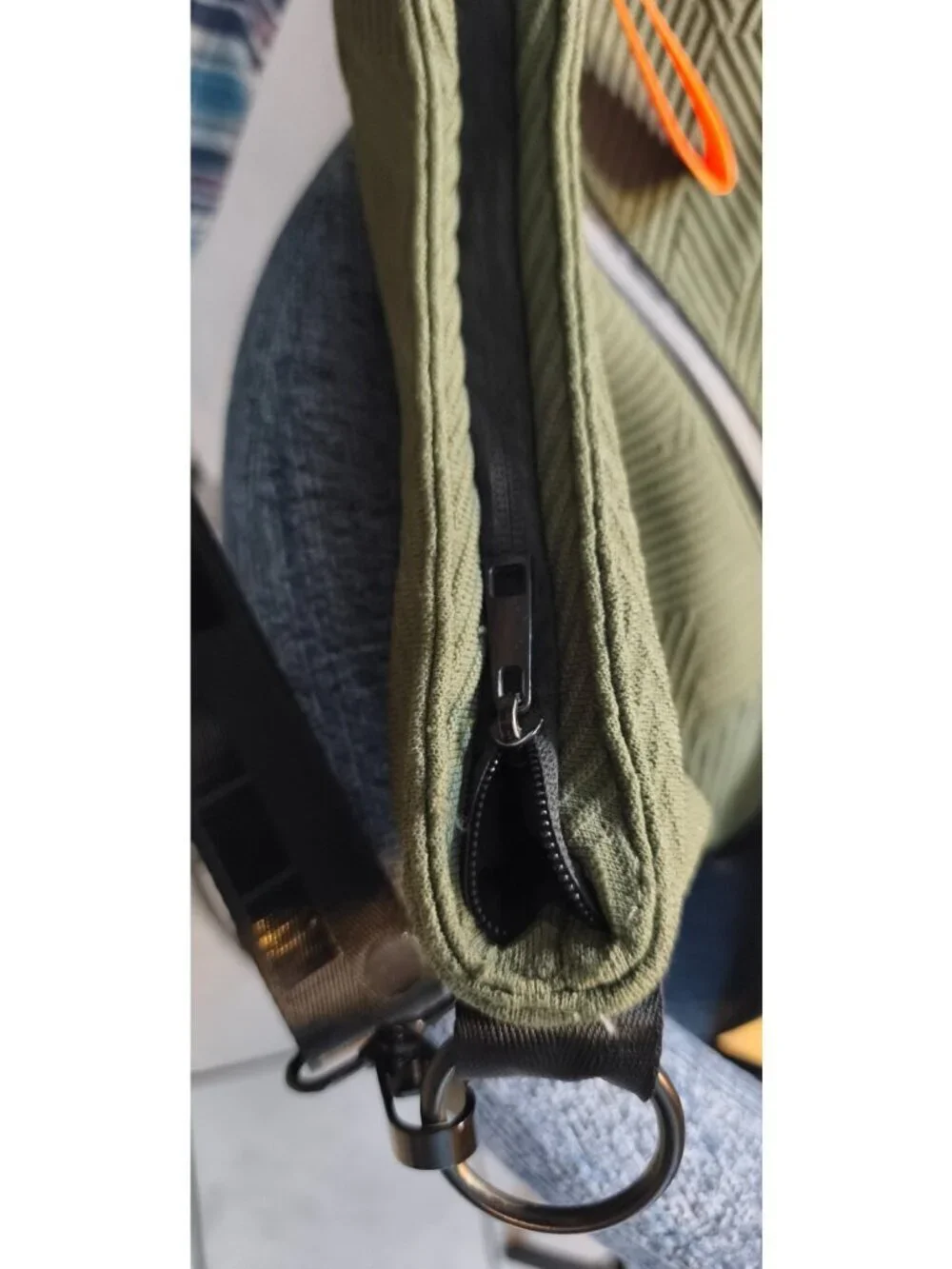 : Go Dash Dot Infinity Bag Olive Green Hobo Tote Gym Yoga Travel Shoulder Purse
